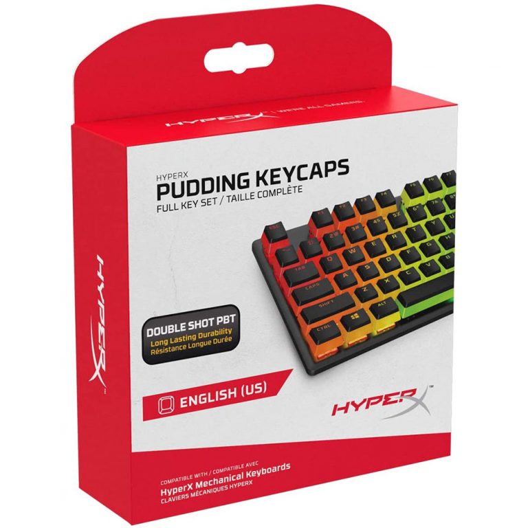 HyperX Pudding Keycaps Double Shot PBT Black Keyboards