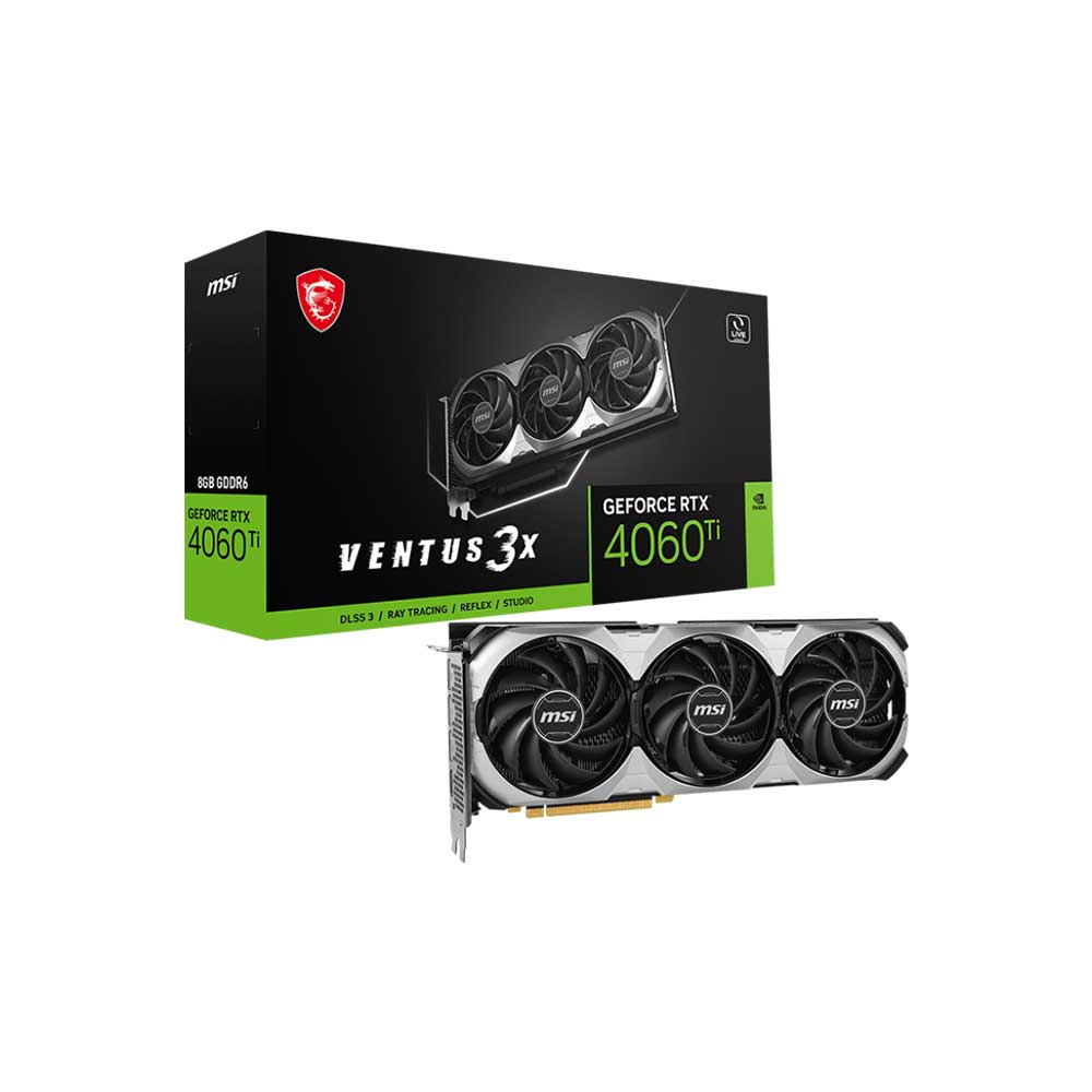 MSI Ventus GeForce RTX 4060 Ti Video Card RTX 4060 Ti VENTUS 3X