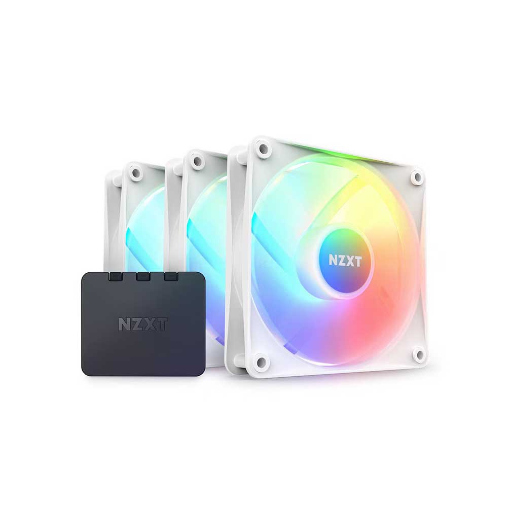 Nzxt F120 Rgb Core 120mm Cabinet Fan Triple Pack Matte White