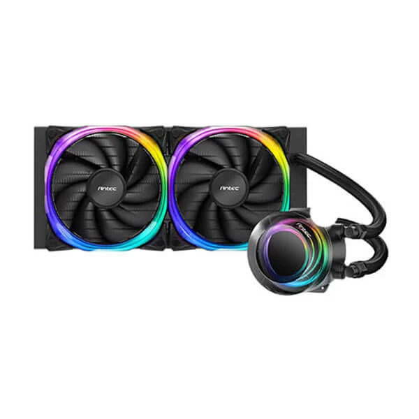 GAMDIAS CPU Liquid Cooler 240mm with 2X 120mm PWM RGB Fans, ARGB AIO Water  Cooler for Desktops, PC & Computers, CPU Water Cooler with Radiator, RGB