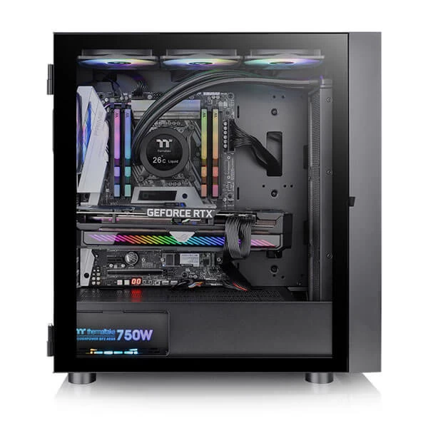 Thermaltake H570 Tg Argb Snow Eatx Mid Tower Cabinet Black