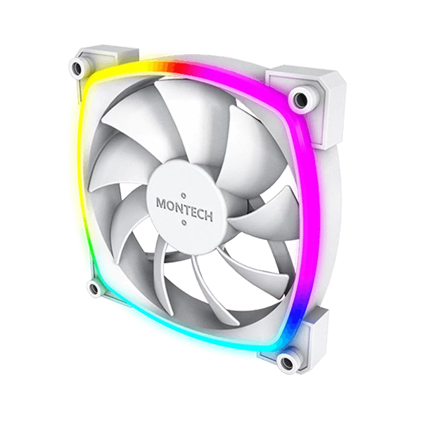 MONTECH AX120 PWM ARGB Ventilateur pour PC blanc (l x H x P) 120 x 120 x 25  mm